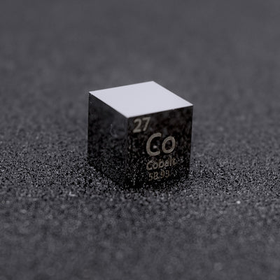 Solid Cobalt Polished Density Cube 10mm - 8.9g