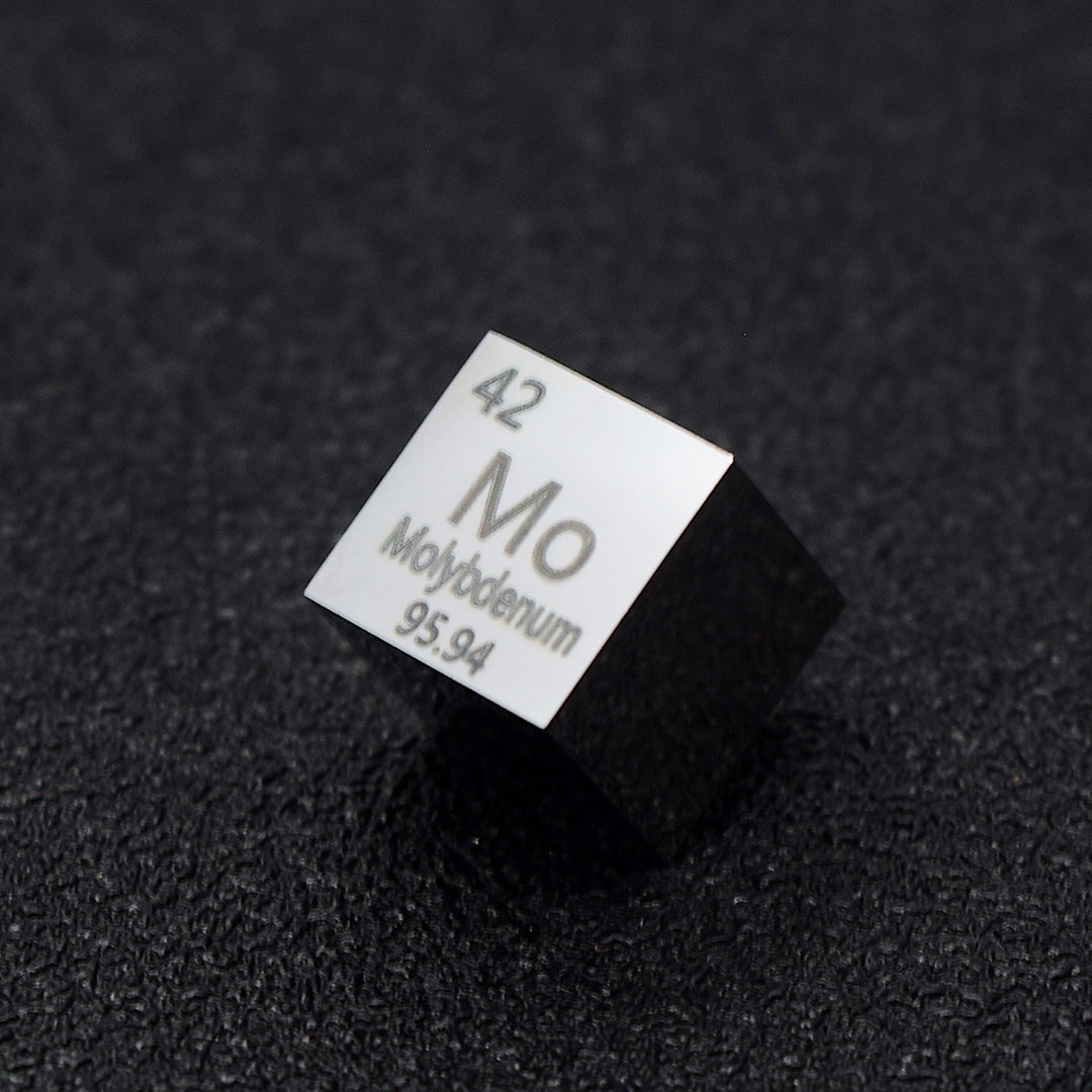 Solid Molybdenum Polished Density Cube 10mm - 10.22g