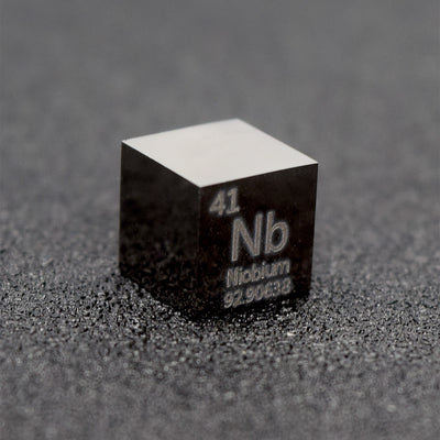 Solid Niobium Polished Density Cube 10mm - 8.57g