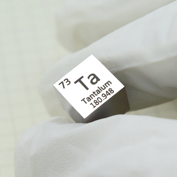 Solid Tantalum Polished Density Cube 10mm 16.65g Kranite