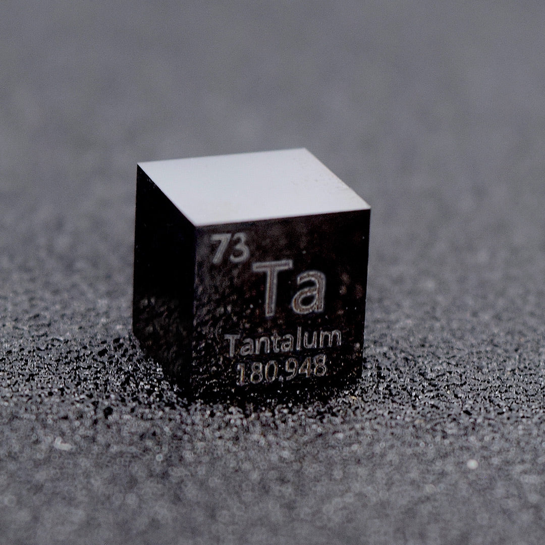 Solid Tantalum Polished Density Cube 10mm - 16.65g