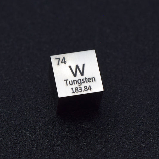 Solid Tungsten Polished Density Cube 10mm - 19.16g