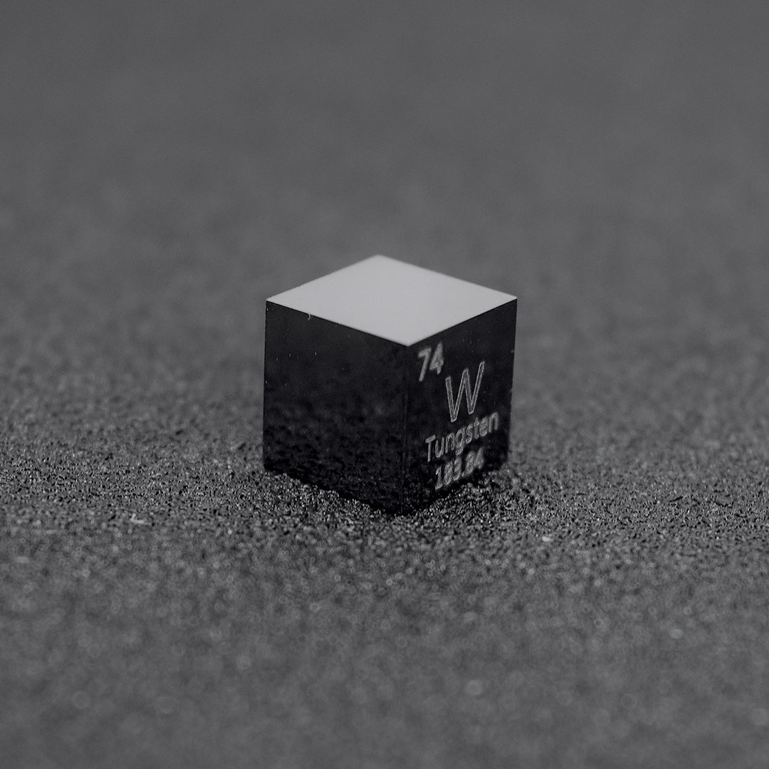 Solid Tungsten Polished Density Cube 10mm - 19.16g