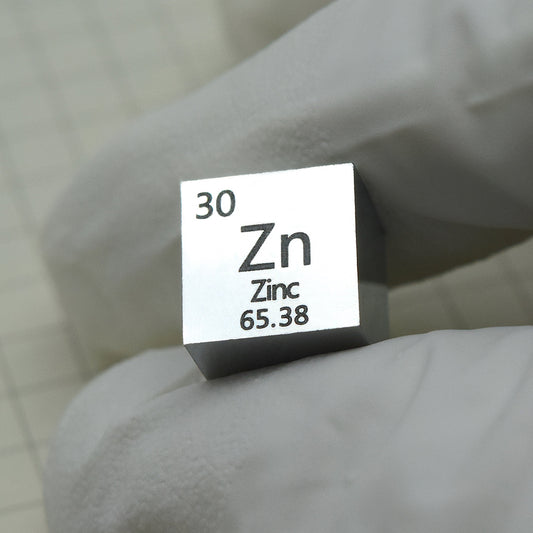 Solid Zinc Polished Density Cube 10mm