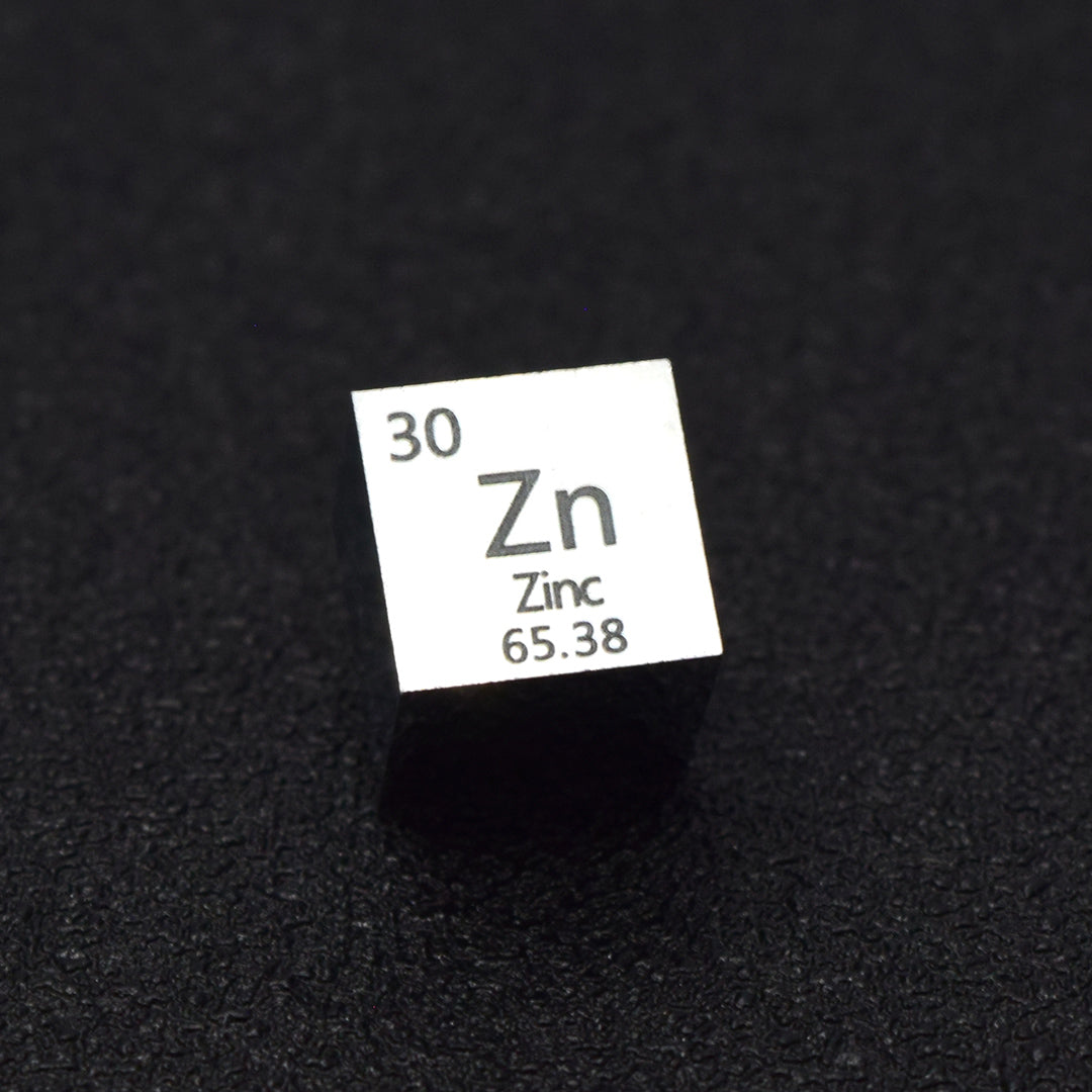 Solid Zinc Polished Density Cube 10mm - 7.25g