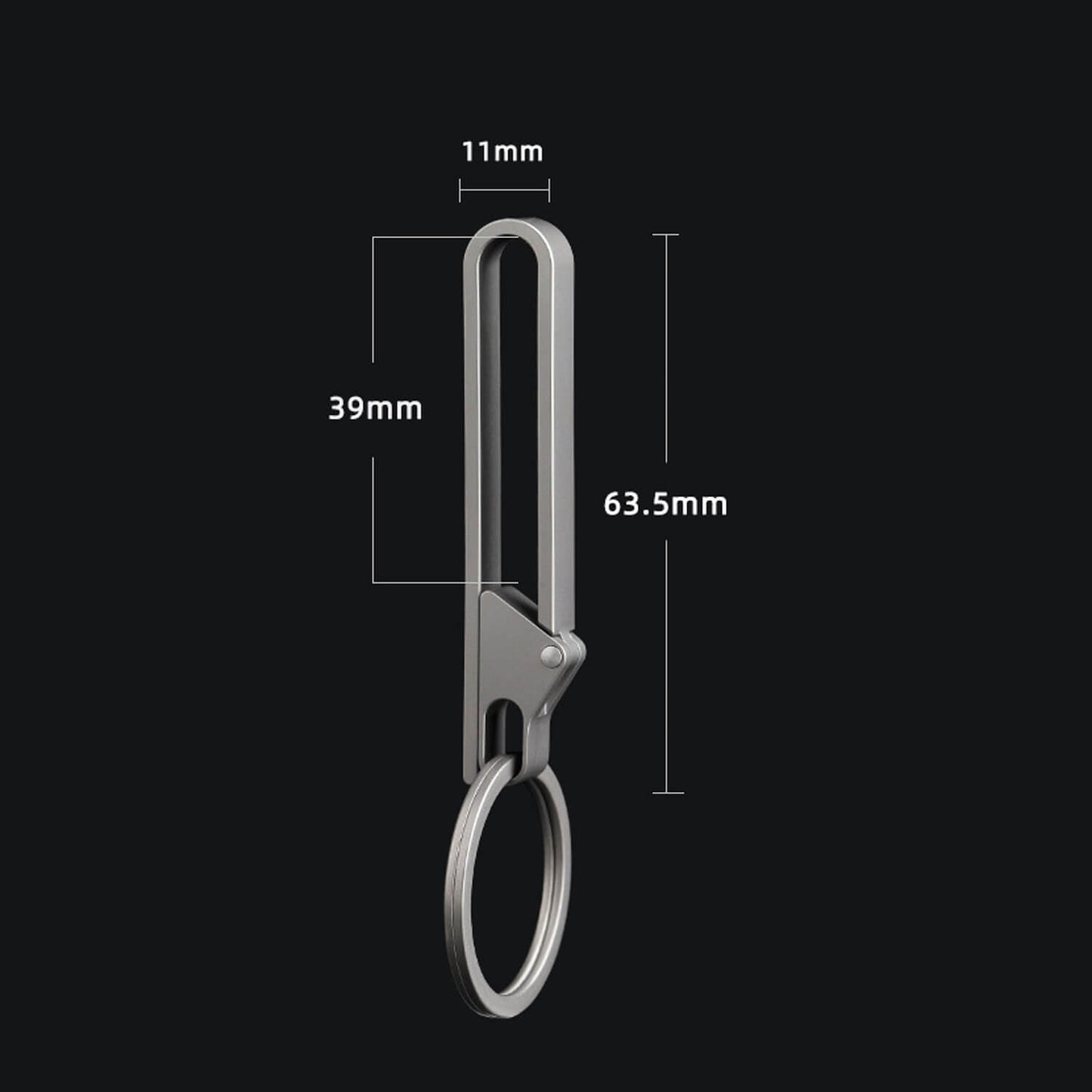 Titanium Belt Carabiner: Snap Lock