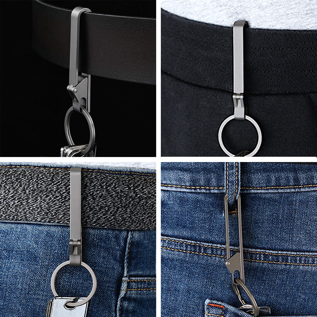 Titanium Belt Carabiner: Snap Lock