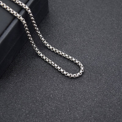 Titanium Box Chain Necklace 24"