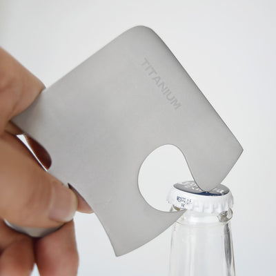 Titanium Puzzle Set: Coaster + Bottle opener