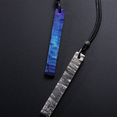 Solid titanium Bar necklace dad gifts