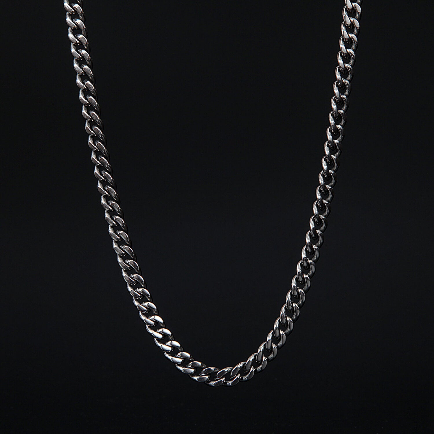 Titanium Curb Chain Necklace