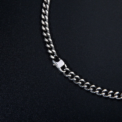 Titanium Curb Chain Necklace