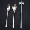 Titanium Cutlery Set: Spoon, Fork, Chopsticks