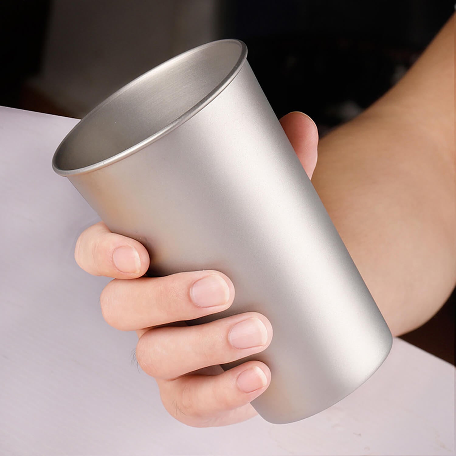 Titanium Travel Mug, Straw Travel Mug