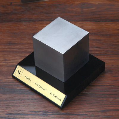 Titanium Cube by Trance Metals