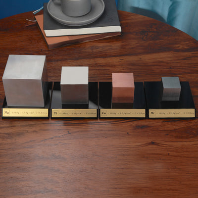 Add some warmth to your space with this brushed copper cube
