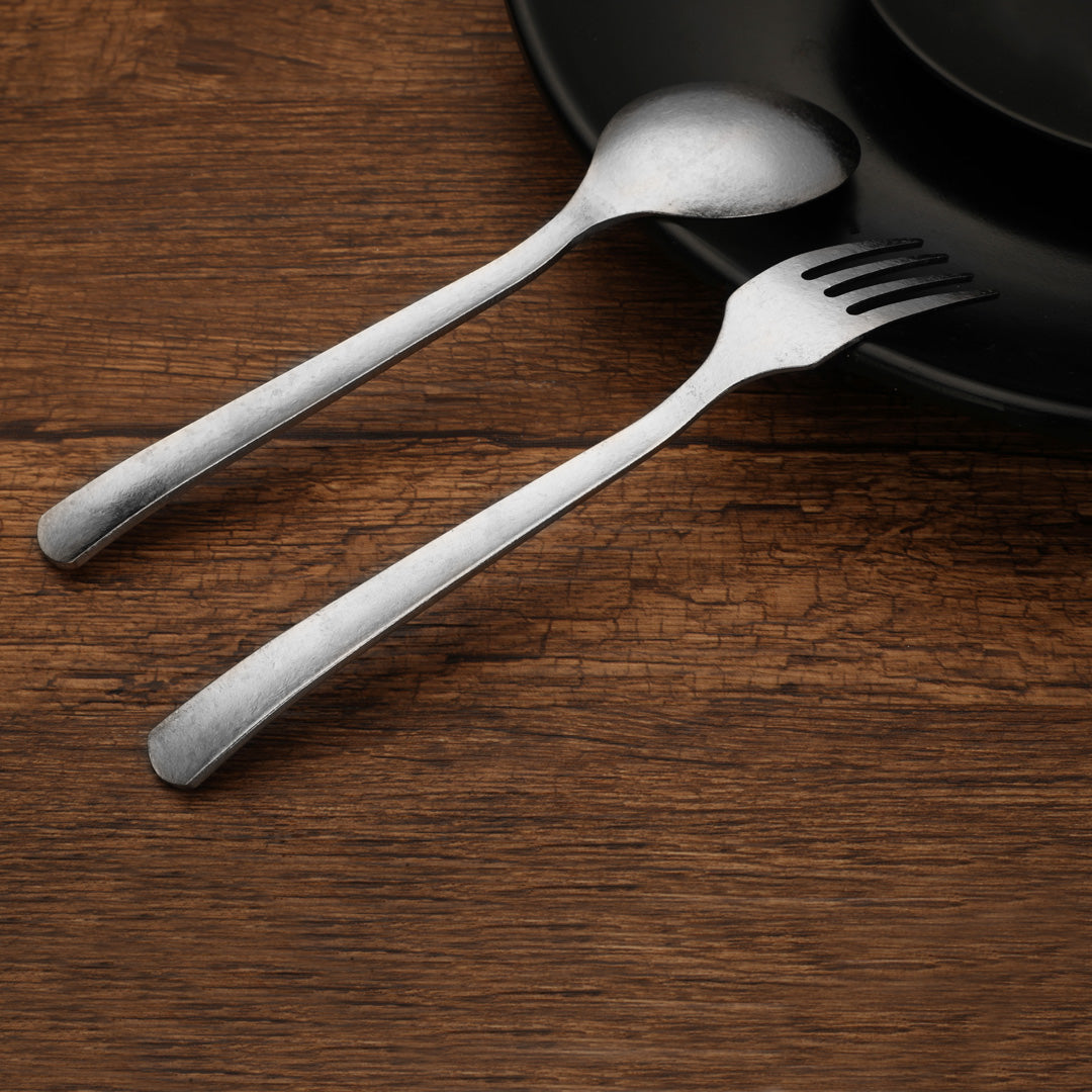 Crystal Titanium Spoon and Fork Set