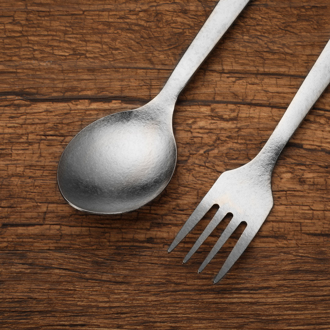 Crystal Titanium Spoon and Fork Set